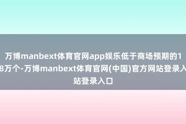 万博manbext体育官网app娱乐低于商场预期的16.8万个-万博manbext体育官网(中国)官方网站登录入口